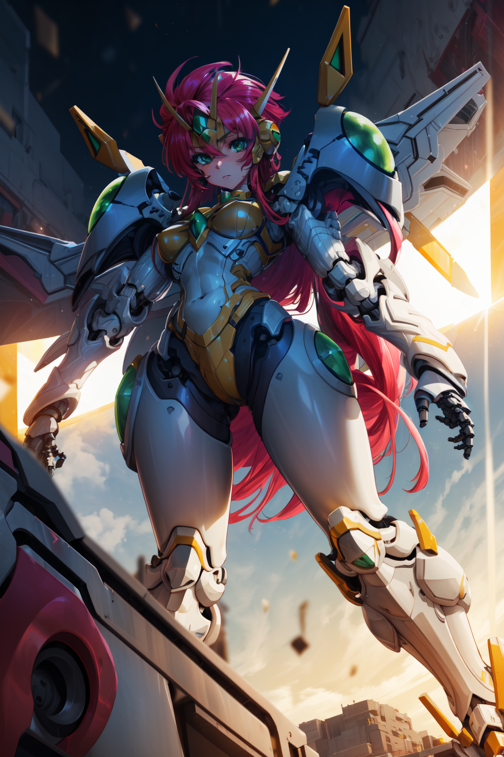 00318-1806325292-masterpiece,best quality,1girl,giantess,valsione r,long hair,red hair,green eyes,medium breasts,mecha musume,mechanical parts,me.png